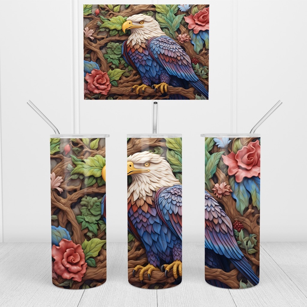Eagle Design Stainless Steel Tumbler - Multicolor